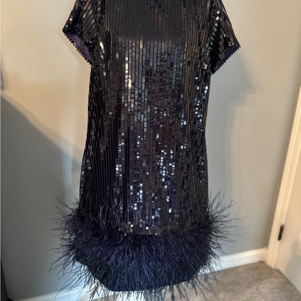 Sequin Navy Blue Dress - Picture 3 of 7